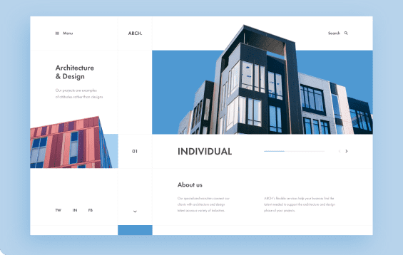 Architecture website portfolio